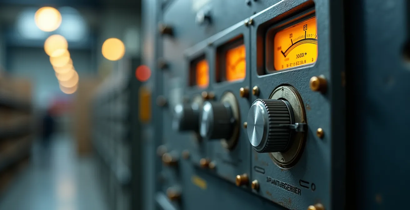 Analyse détaillée de courbe de charge électrique sur tableau professionnel