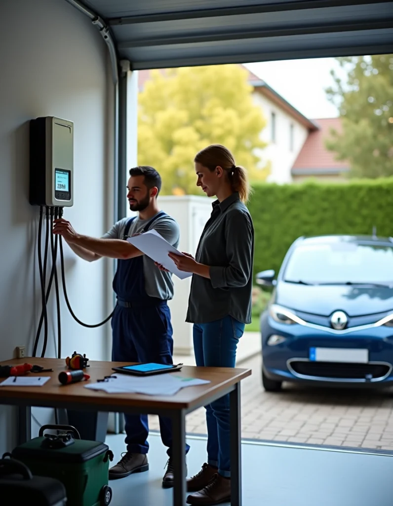 installation d'une borne de recharge